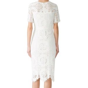 Shoshanna White Marmalade Lace Midi Dress - Brand New size 10